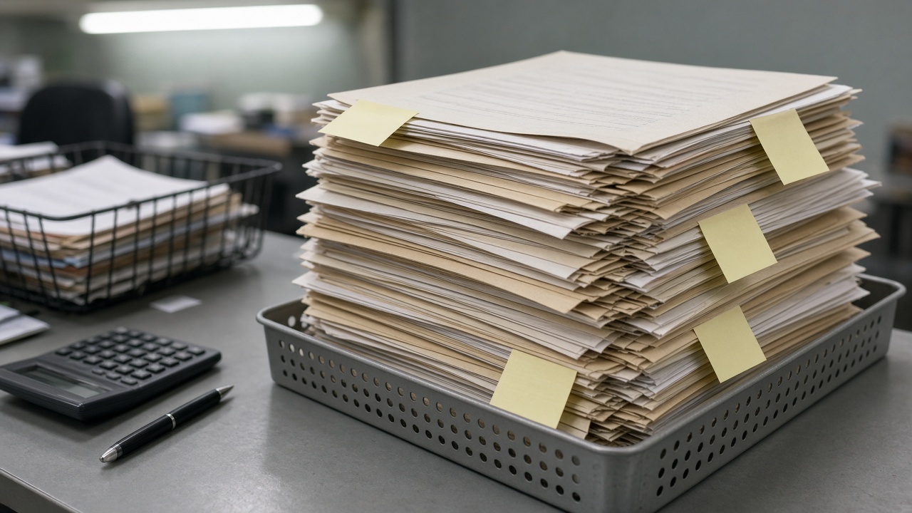Incomplete MSME loan files waiting on a credit desk